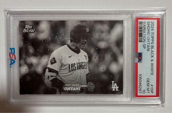 【超激レア!】大谷翔平 2024 topps black&white SP PSA10