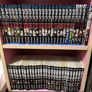 鬼滅の刃&進撃の巨人&五等分の花嫁フルカラー全巻セット まとめ売り 五等分の花嫁フルカラーに関してはブックカバー付 全巻+おまけ