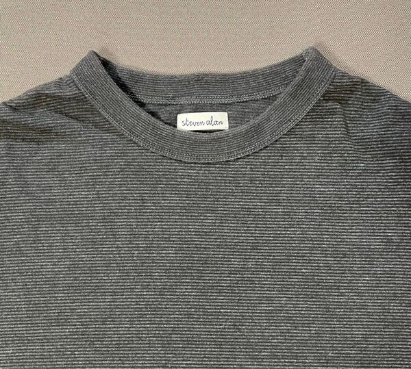 Steven Alan スティーブンアラン ボーダーTシャツ ダークグレー