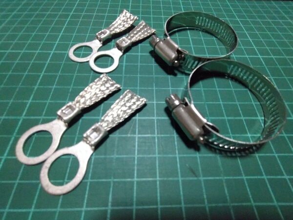 簡単取付 マフラーアースにスタティックディスチャージャー 2個セット