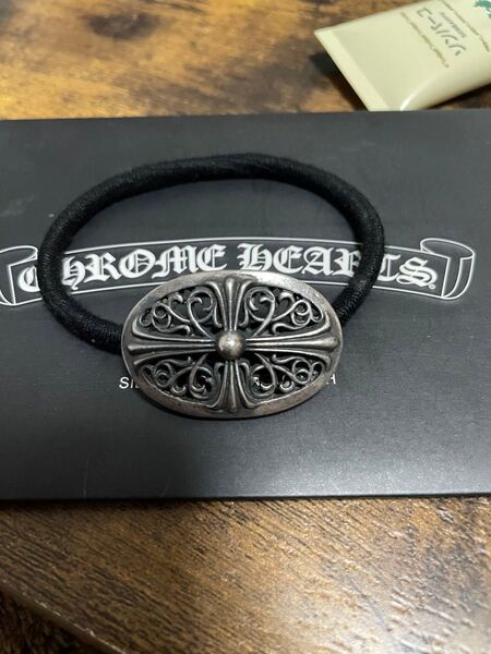 クロムハーツ ヘアゴム CHROME HEARTS ヘアバンド シルバー925 ブレスレット クロスボール クラシックオーバル