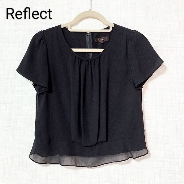 Reflect シフォンブラウス ネイビー 9号 M