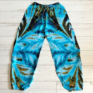 タイパンツ 男女兼用 タイダイ染め サルエルパンツ 一点物 新品 No.13
