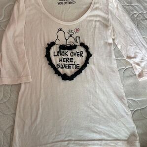 ダズリンスヌーピー プリントTシャツ レディースMピンク