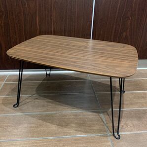 【本日限定価格】不二貿易 折り畳み ロー テーブル ダーク ブラウン サイド ワーク ミニ テーブル 机 HH-6040DBR