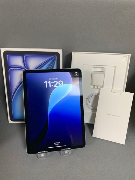 ほぼ未使用品【限定保証あり】SIMフリーiPad Air 11インチ(M3) 256GB Wi-Fi + Cellular ブルー