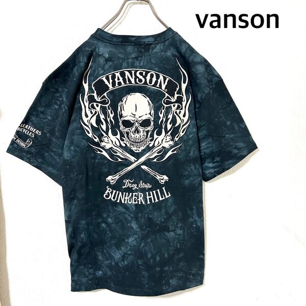 vanson BUNKER HILL Tシャツ タイダイ柄 刺繍 メンズ XL