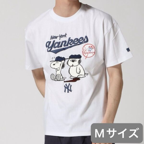 【別注】MLB公式 ヤンキース PEANUTSスヌーピーコラボTシャツ Mサイズ