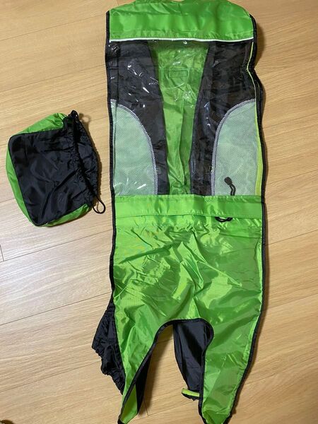 マルト 後ろ乗せチャイルドシート用レインカバー グリーン