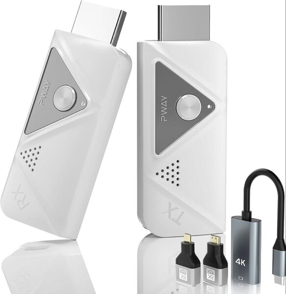 【2024年モデル型】ワイヤレスHDMI 小型 拡張モード 4台増設可能