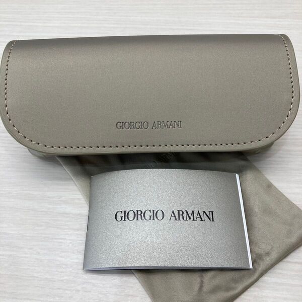GIORGIO ARMANI メガネケース&メガネ拭き グレー 未使用に近い