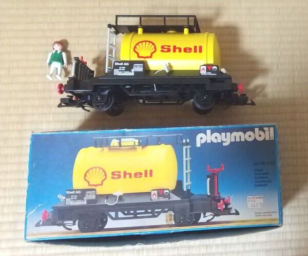 playmobil プレイモービル Shellタンク貨車 4107 外箱付き Gゲージ
