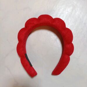 赤もこもこカチューシャ (目パーツ別売りあり)
