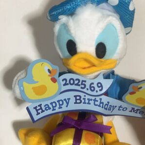★ドナルド 誕生日 バースデー ぬいぐるみバッジ ディズニー★