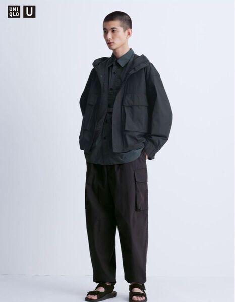 ユニクロ U UNIQLO ワイドフィット パラシュート カーゴパンツ メンズ Mサイズ