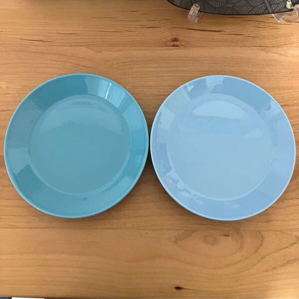 ②イッタラ ティーマ プレート 17㎝ ターコイズ/ライトブルー 2枚セット