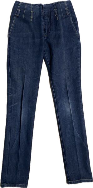 パンツ デニム デニムパンツ ジーンズ TBY JEANS ダークブルー Mサイズ ジーパン ズボン 紺色 ハイウエスト 上品 青