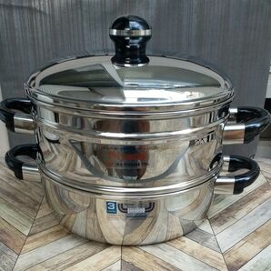 miyaco ステンレス製3層 鍋 蒸し器
