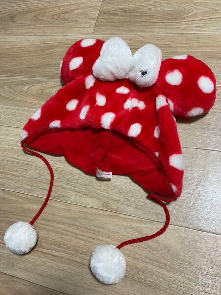【レア】ディズニー ファンキャップ ミニー 水玉 ドット カチューシャ 赤