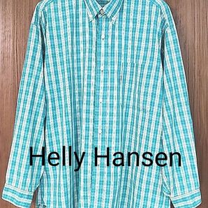 ヘリーハンセン Helly Hansen コットンBDシャツ グリーン チェック Mサイズ