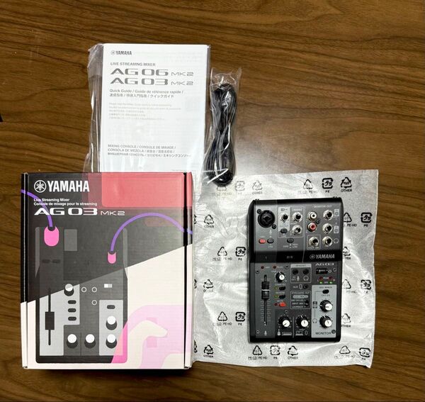 未使用 YAMAHA AG03 ヤマハ ライブストリーミングミキサー AG03MK2 ブラック ミキサー&ライブ配信セット。