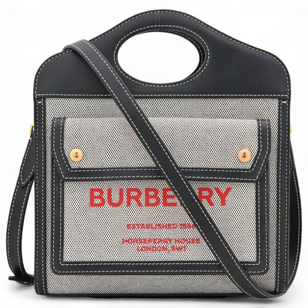 バーバリー ミニポケット2WAY ショルダーバッグ Aランク bb3345fb