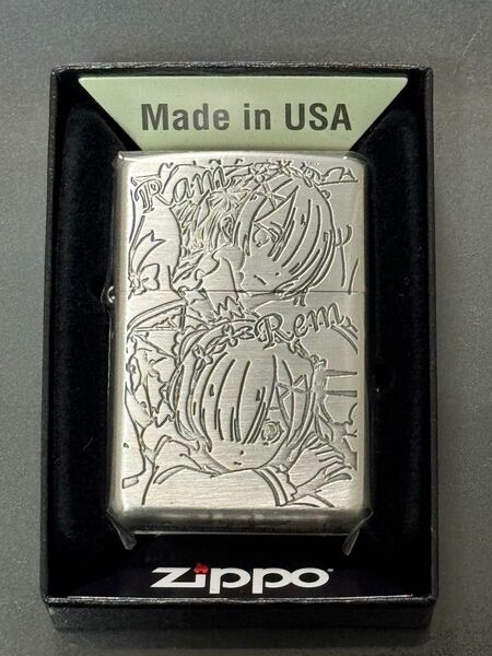 zippo Re.ゼロから始まる異世界生活 レム ラム アニメ 両面デザイン 2024年製 双子 リゼロ ケース 保証書