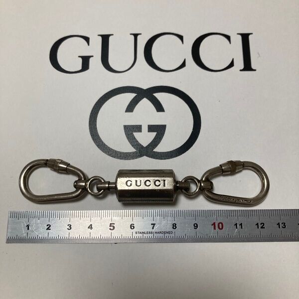 中古GUCCI キーホルダー シルバー カラビナ