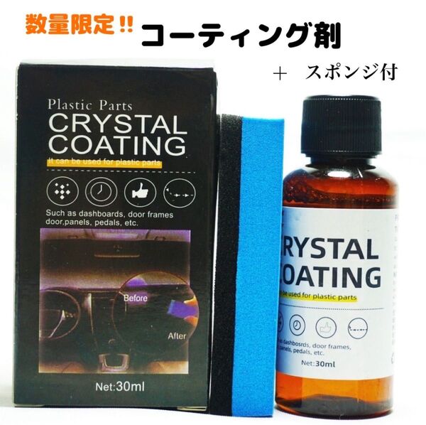 コーティング剤 30ml 内装復活剤 樹脂 耐久コート 洗車 撥水 艶出し効果