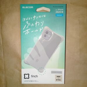 iPhone 12 mini ハイブリッドケース クリアホワイト ふんわりホールド ELECOM 四隅にエアクッションを配置