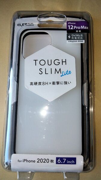 エレコム iPhone 12 Pro Max ハイブリッドケース TOUGH SLIM LITE ホワイト 独自設計エアクッション