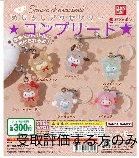 サンリオキャラクターズ めじるしアクセサリーラテクマデザインコンプリート ハローキティ シナモロール ハンギョドン ポチャッコ