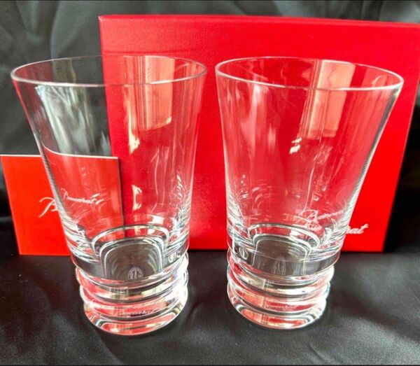 新品未使用 Baccarat ハイボール ペア グラス バカラ ベガ タンブラー 2客 純正箱 赤冊子セット フランス クリスタル
