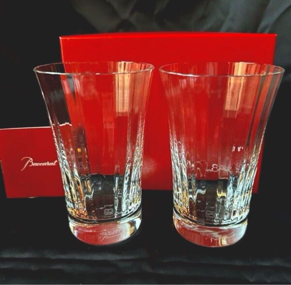 未使用 バカラ ミルニュイ ハイボール ペアグラス ベガ タンブラー 2客 純正箱 赤い冊子セット Baccarat