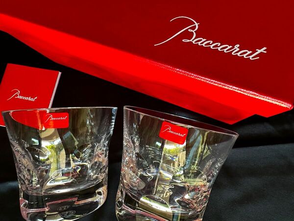 未使用 Baccarat バカラ ペア ベルーガ ロックグラス ベガ タンブラー ほぼ新品 2個セット 化粧箱 赤い冊子