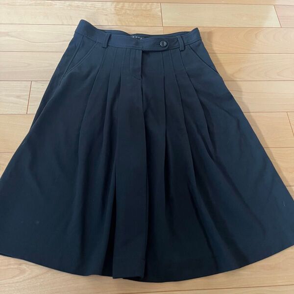 theory セオリー キュロットスカート ミモレ丈 事務服 日本製