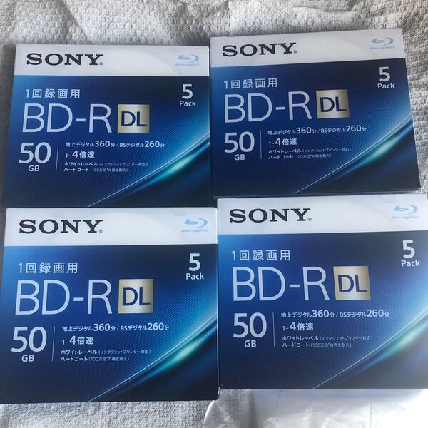 録画用BD-R DL 4倍速 5枚 5BNR2VJPS4 ×4個 計20枚