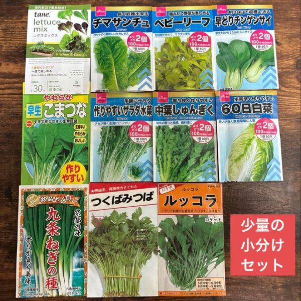 プランター栽培な野菜のタネ 11種類の少量セット 野菜の種