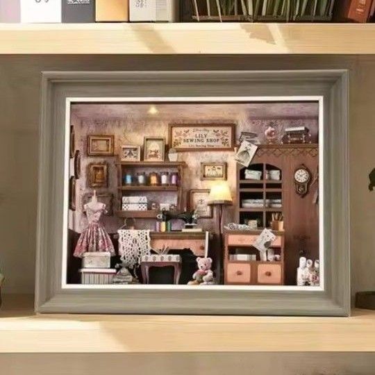 ドールハウス完成品オーダー。本棚インサートAタイプ