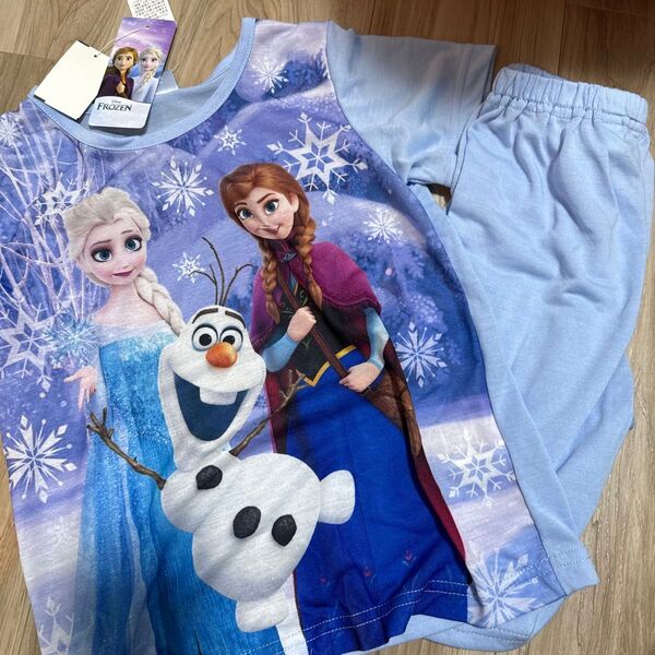 アナと雪の女王 パジャマセット 水色 110センチ