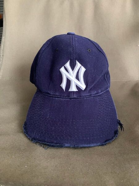 90s baseball capヴィンテージ ニューヨークヤンキース キャップ ネイビー
