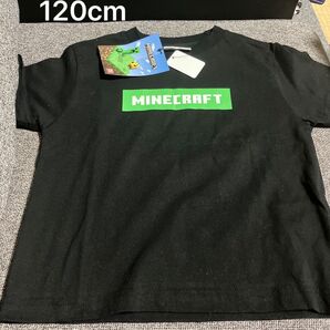 マインクラフト Minecraft マイクラ Tシャツ 120cm 新品 綿100% 半袖Tシャツ 黒Tシャツ