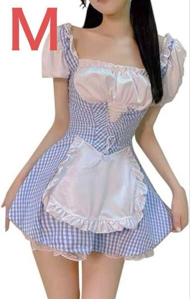 メイド服 コスプレ ワンピース セクシー 可愛い 海外 インポート コスチューム キャミソール ミニスカ Mサイズ