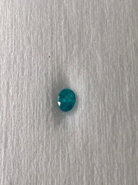 天然パライバトルマリン ルース 0.182ct オールドマイン グリーンブルー オーバル ブラジル産 日独分析