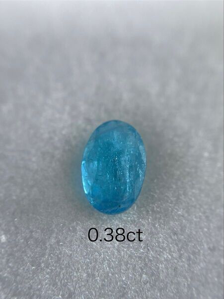 天然パライバトルマリン ルース 0.38ct オーバル 青寄りグリーンブルー ブラジル産