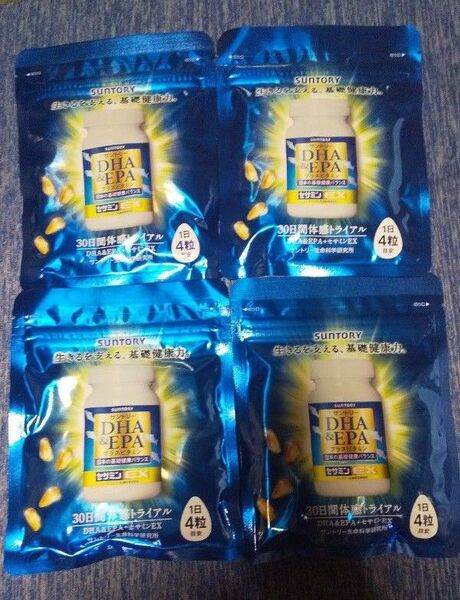 サントリー DHA&EPA+セサミンEX 30日分 120粒4袋セット
