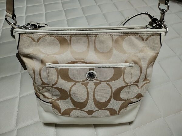 COACH コーチ 2way ショルダーバッグ ハンドバッグ キャンバス 美品!
