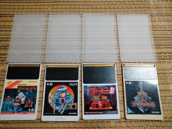 PCエンジン 妖怪道中記 定吉七番 f1サーカス91 ガイアの紋章 4枚セット 動作確認済み PCE HuCARD