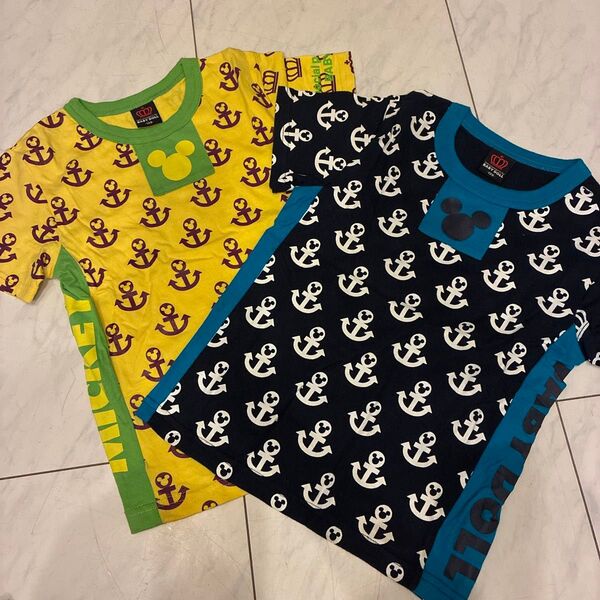 美品BABY DOLLミッキー柄Tシャツ2枚セット 120㎝(バラ売りも可能)