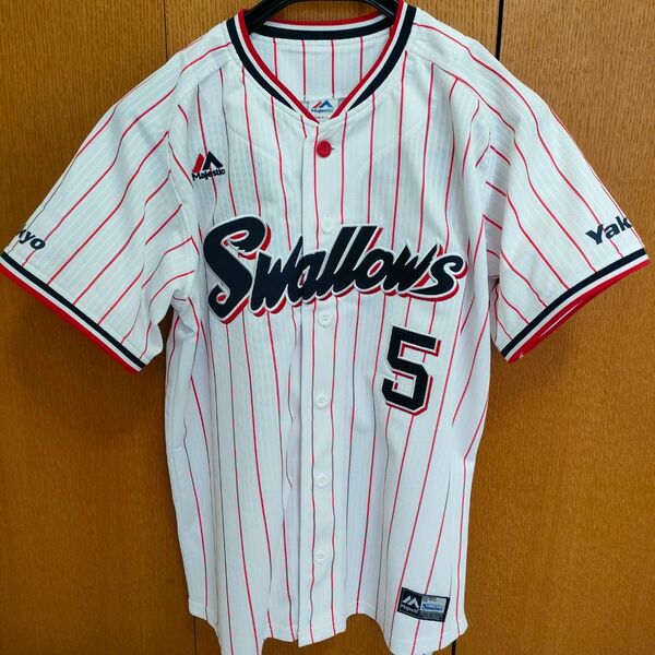 匿名発送 川端慎吾 東京ヤクルトスワローズ ユニフォーム Majestic マジェスティック ユニホーム